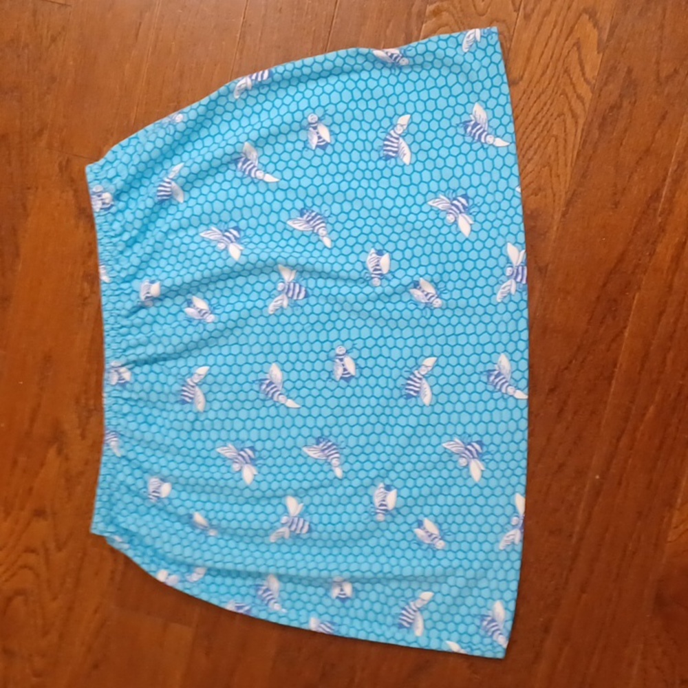 Lilly Pulitzer swim y2k cover up elastic mini skirt bumble bee